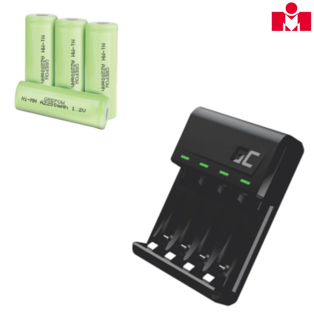 Battery charger + 4 rechargeable battery